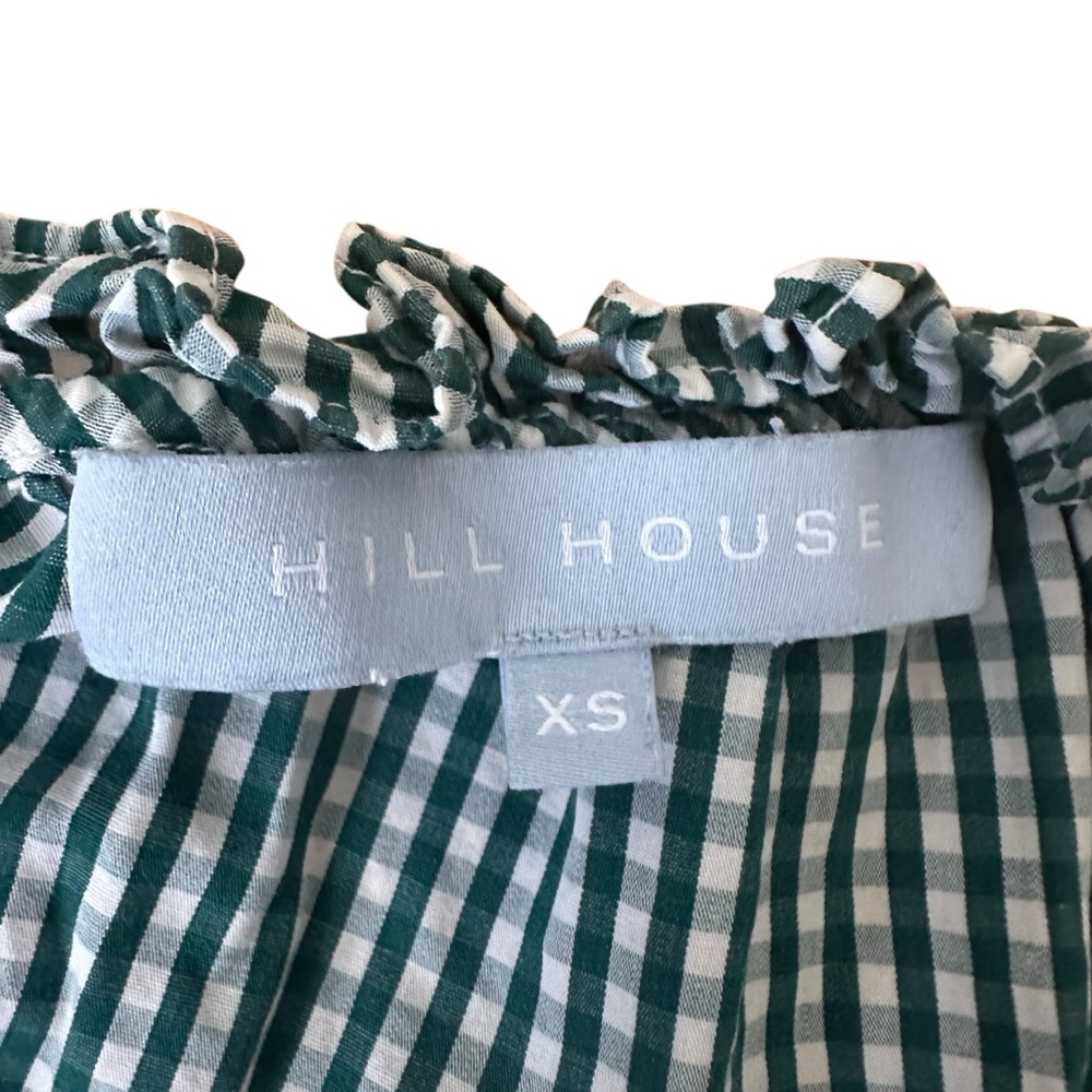 Hill House Katherine Nap Dress XS Green Checkered Cottagecore - Picture 3 of 8